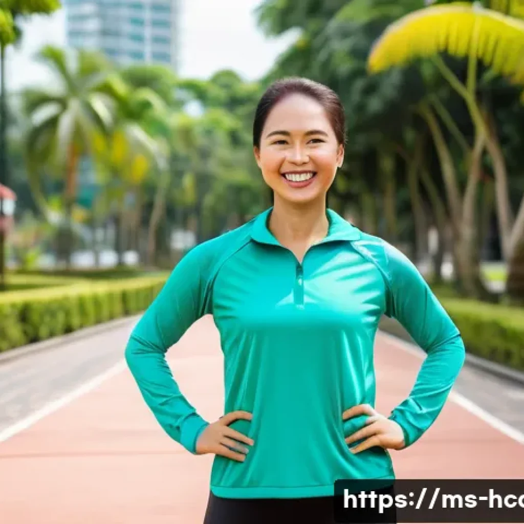 건강관리사와 관련된 정부 지원 사업 - **Prompt:** An energetic and friendly Malaysian female health manager, mid-30s, with a warm, encoura...