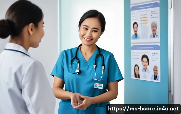 건강관리사와 관련된 국가 자격 기준 - A compassionate Malaysian healthcare worker in a clean, modern clinic setting, wearing professional ...